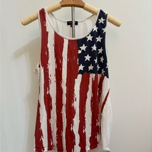 Red, White, and Blue American Flag Tank Top